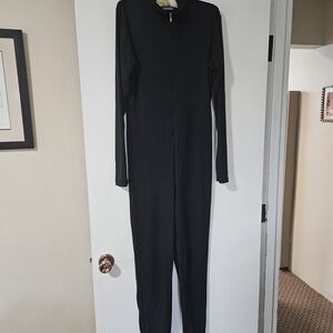 Nils Vanity Cat Suit Baselayer One Piece Snow Ski Stretch Zip Up Black XL